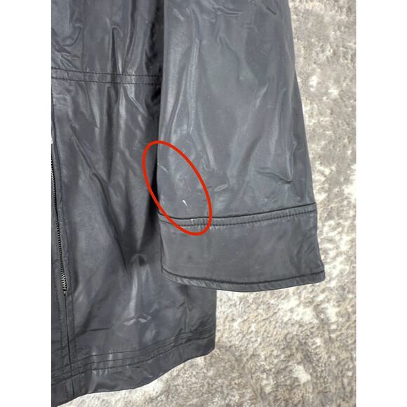 Weather Tamer Plus Size 1X Faux Leather Full Zip Jacket Black Long Sleeve Outdoo - Picture 2 of 10